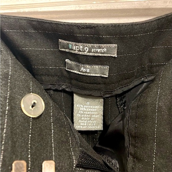 Apt. 9 Women’s Stretch Ava Gray Lurex Silver Pants - Picture 4 of 10